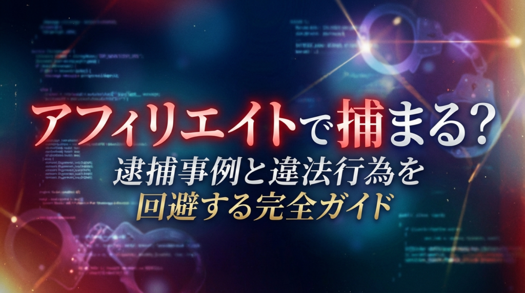 アフィリエイトで捕まる？逮捕事例と違法行為を回避する完全ガイド