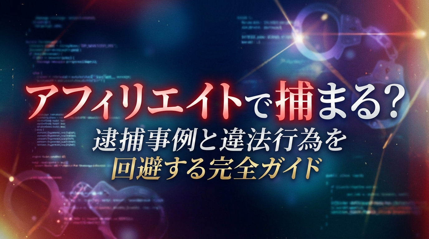 アフィリエイトで捕まる？逮捕事例と違法行為を回避する完全ガイド