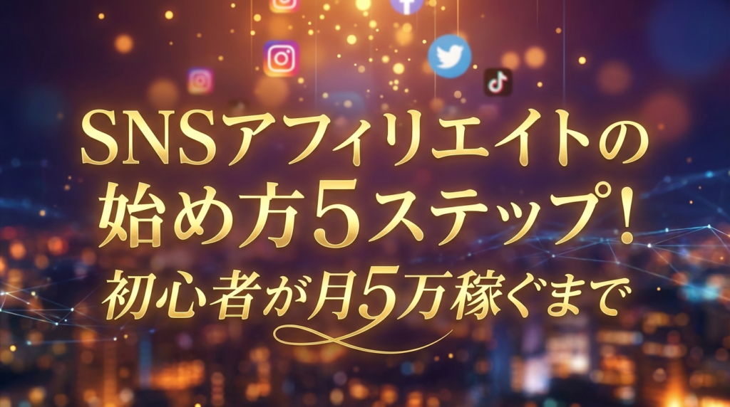 SNSアフィリエイトの始め方5ステップ！初心者が月5万稼ぐまで