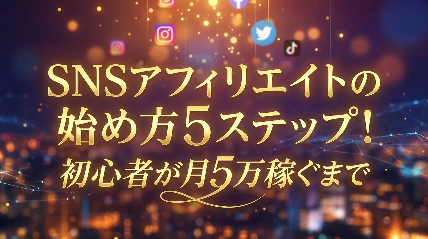 SNSアフィリエイトの始め方5ステップ！初心者が月5万稼ぐまで
