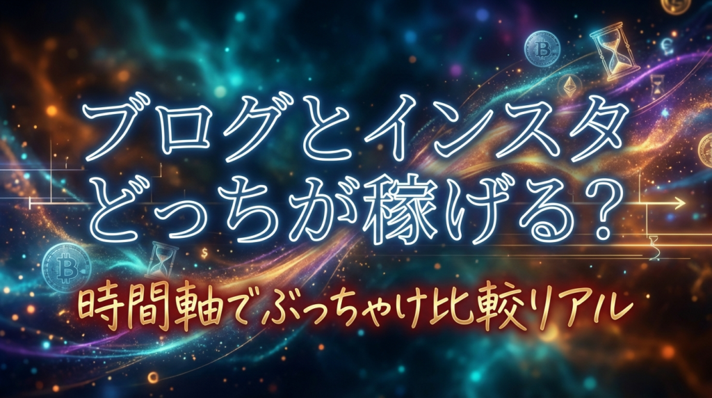 ブログとインスタどっちが稼げる？時間軸でぶっちゃけ比較リアル