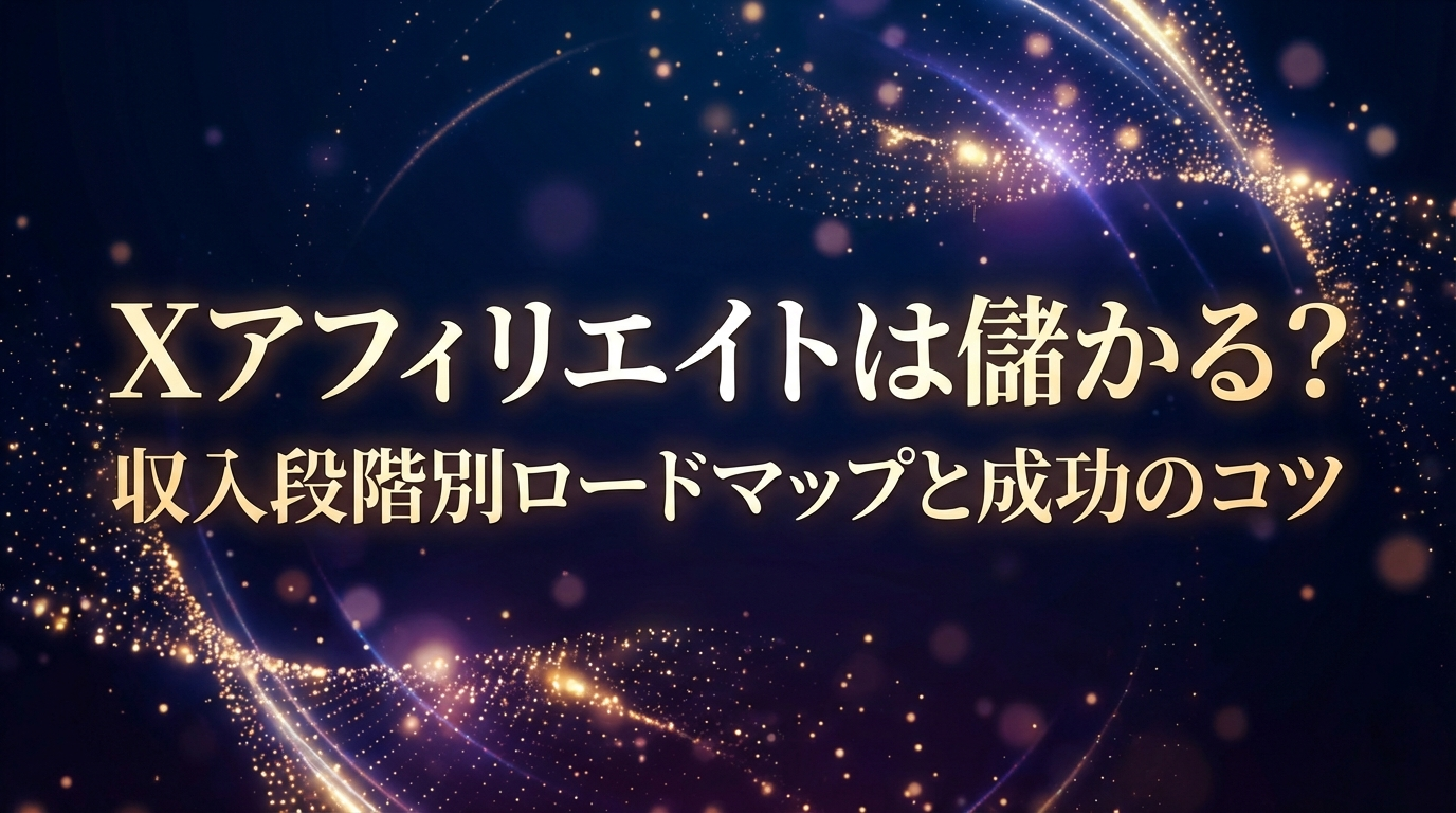 Xアフィリエイトは儲かる?収入段階別ロードマップと成功のコツ