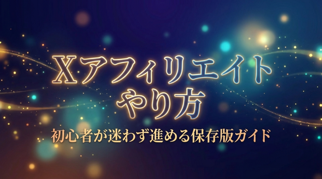 Xアフィリエイト やり方を初心者が迷わず進める保存版ガイド