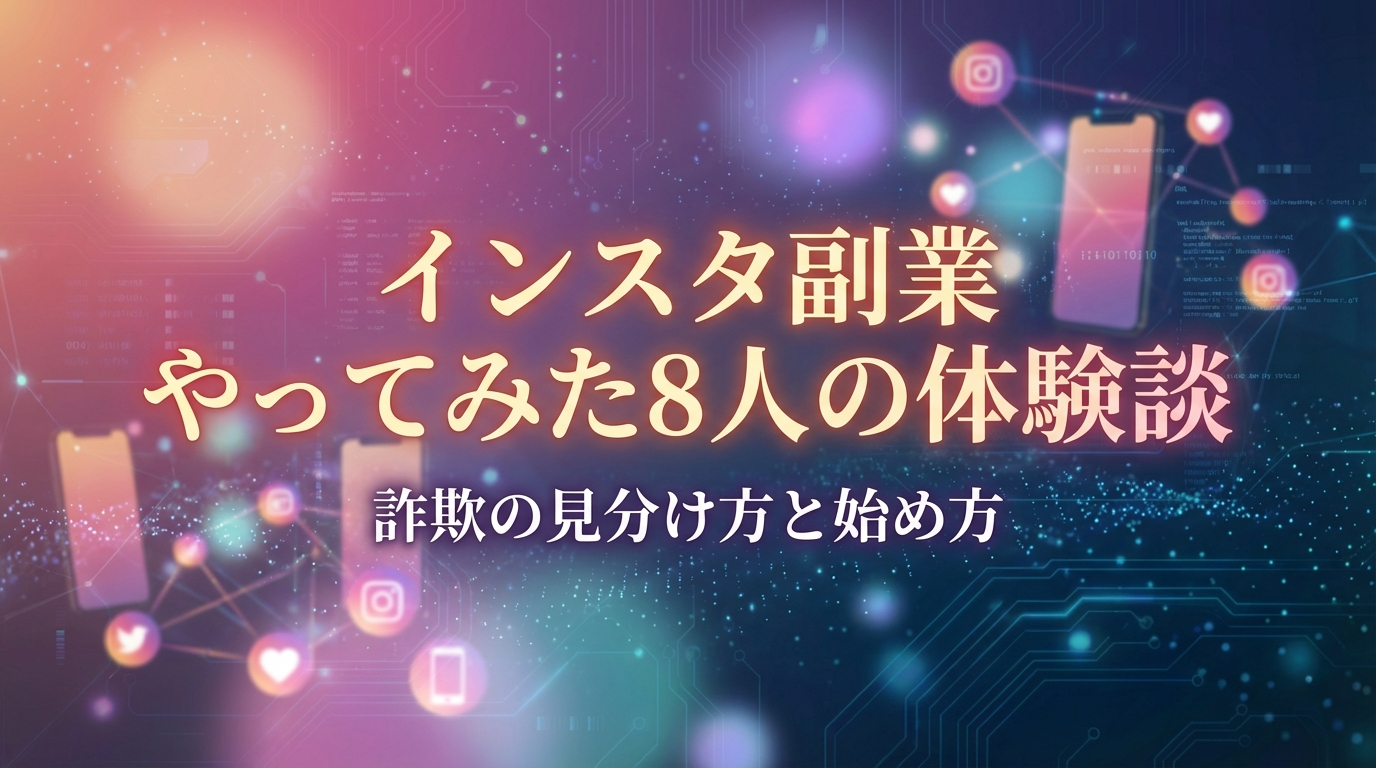 インスタ副業やってみた8人の体験談|詐欺の見分け方と始め方