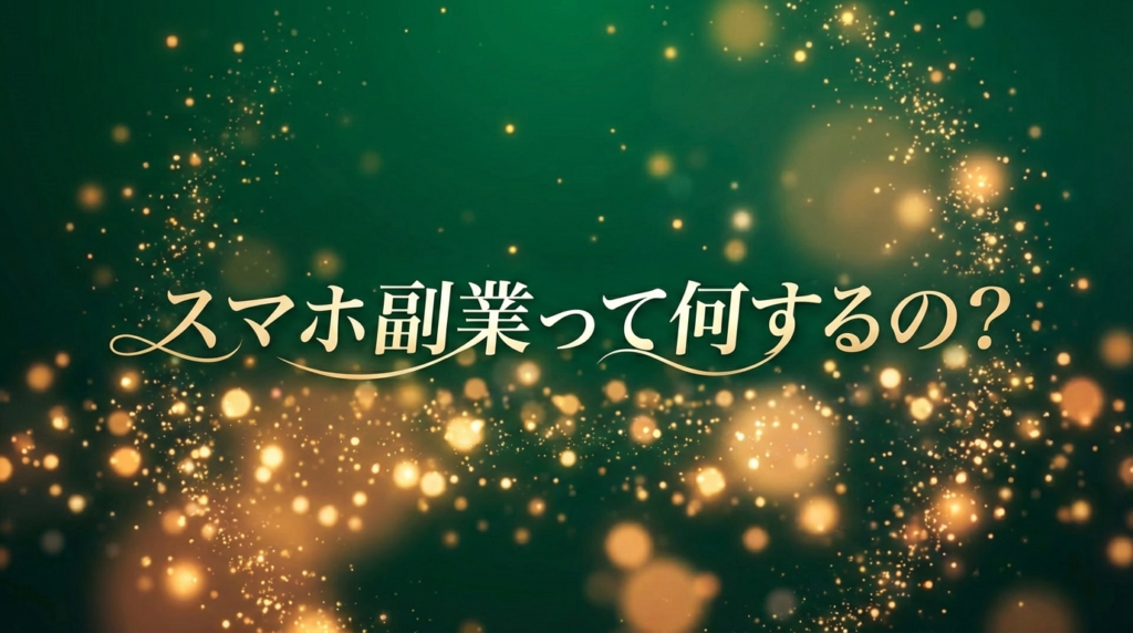 スマホ副業って何するの？
