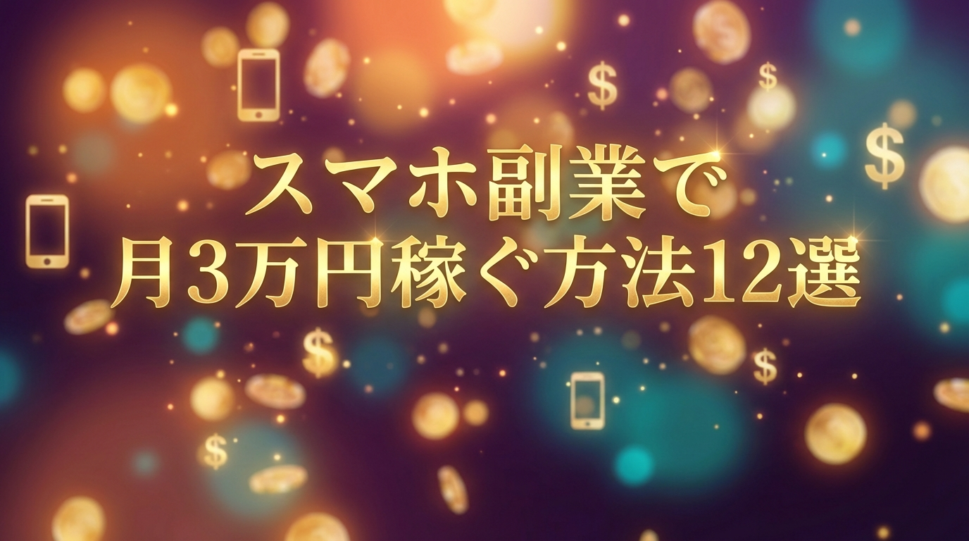 スマホ副業で月3万円稼ぐ方法12選