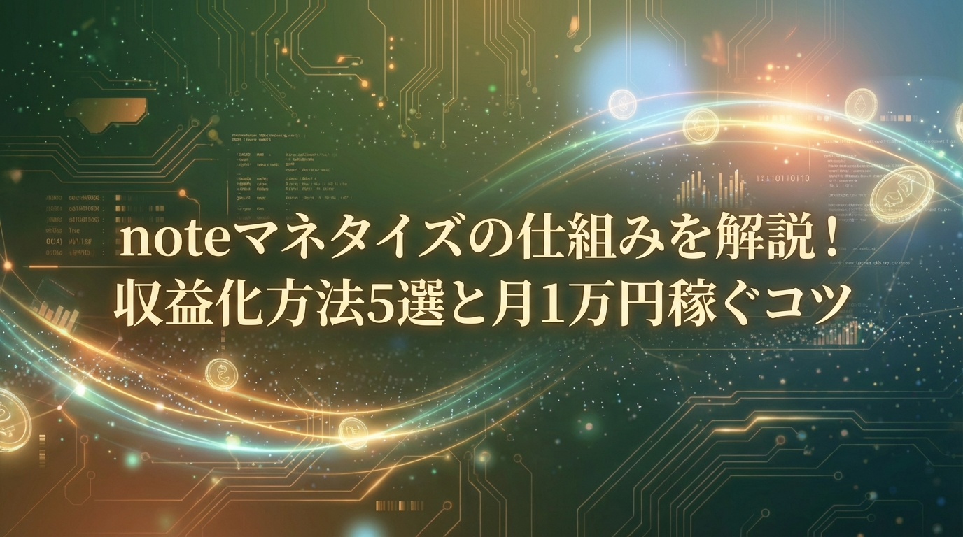 noteマネタイズの仕組みを解説！収益化方法5選と月1万円稼ぐコツ