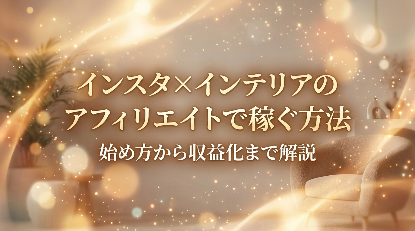インスタ×インテリアのアフィリエイトで稼ぐ方法｜始め方から収益化まで解説