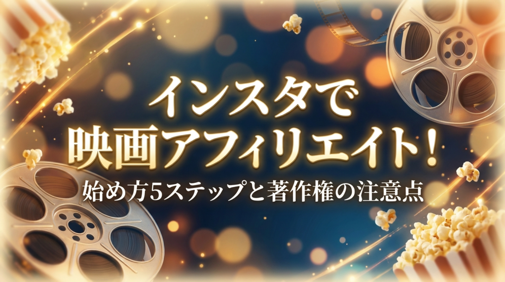 インスタで映画アフィリエイト！始め方5ステップと著作権の注意点