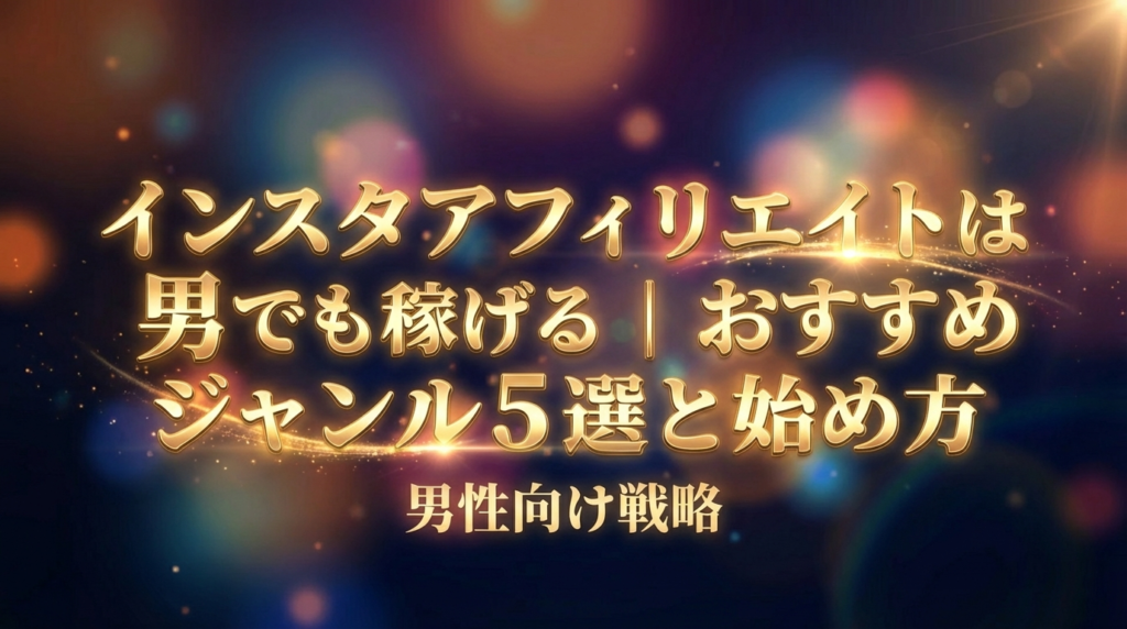 インスタアフィリエイトは男でも稼げる｜おすすめジャンル5選と始め方
