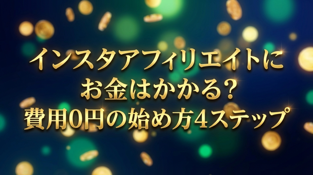 インスタアフィリエイトにお金はかかる？費用0円の始め方4ステップ