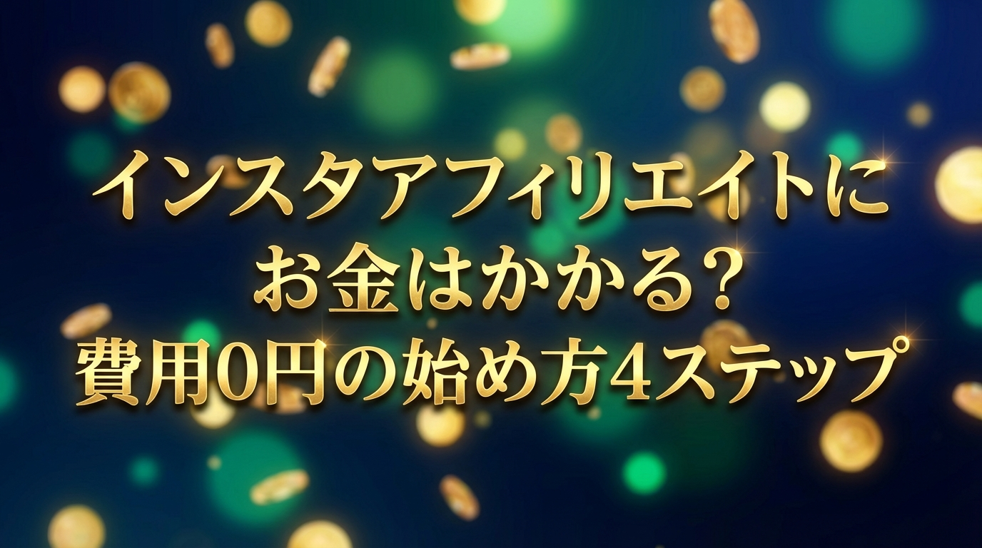 インスタアフィリエイトにお金はかかる?費用0円の始め方4ステップ