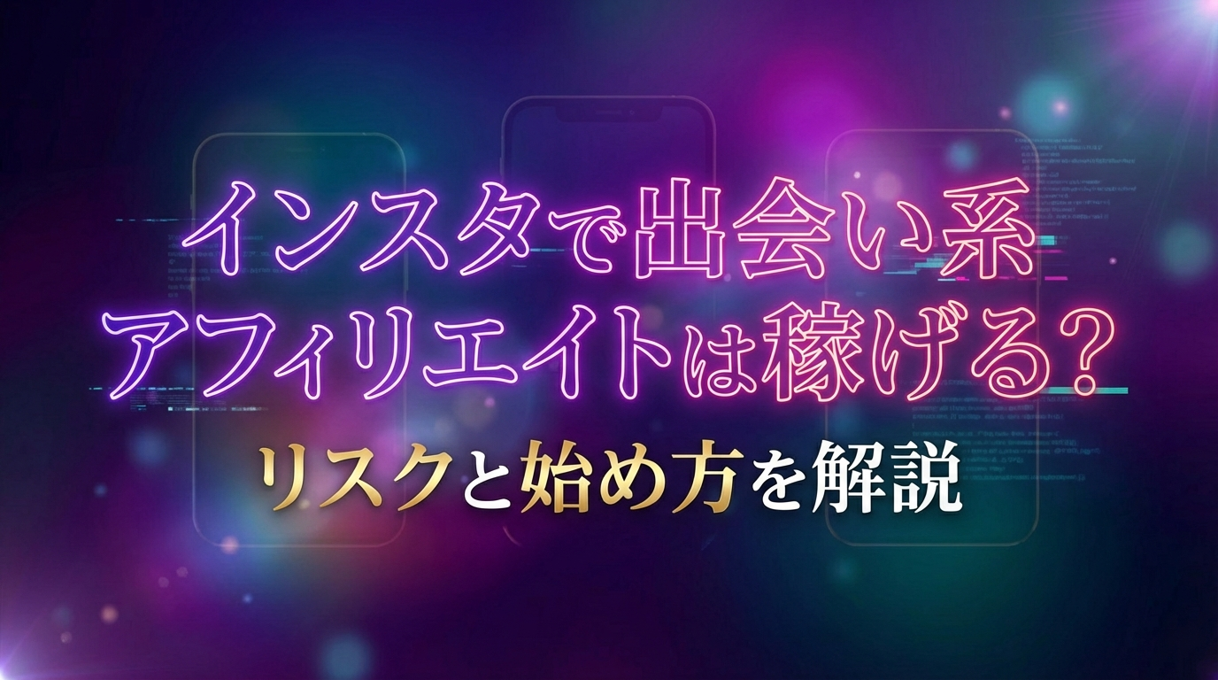 インスタで出会い系アフィリエイトは稼げる?リスクと始め方を解説