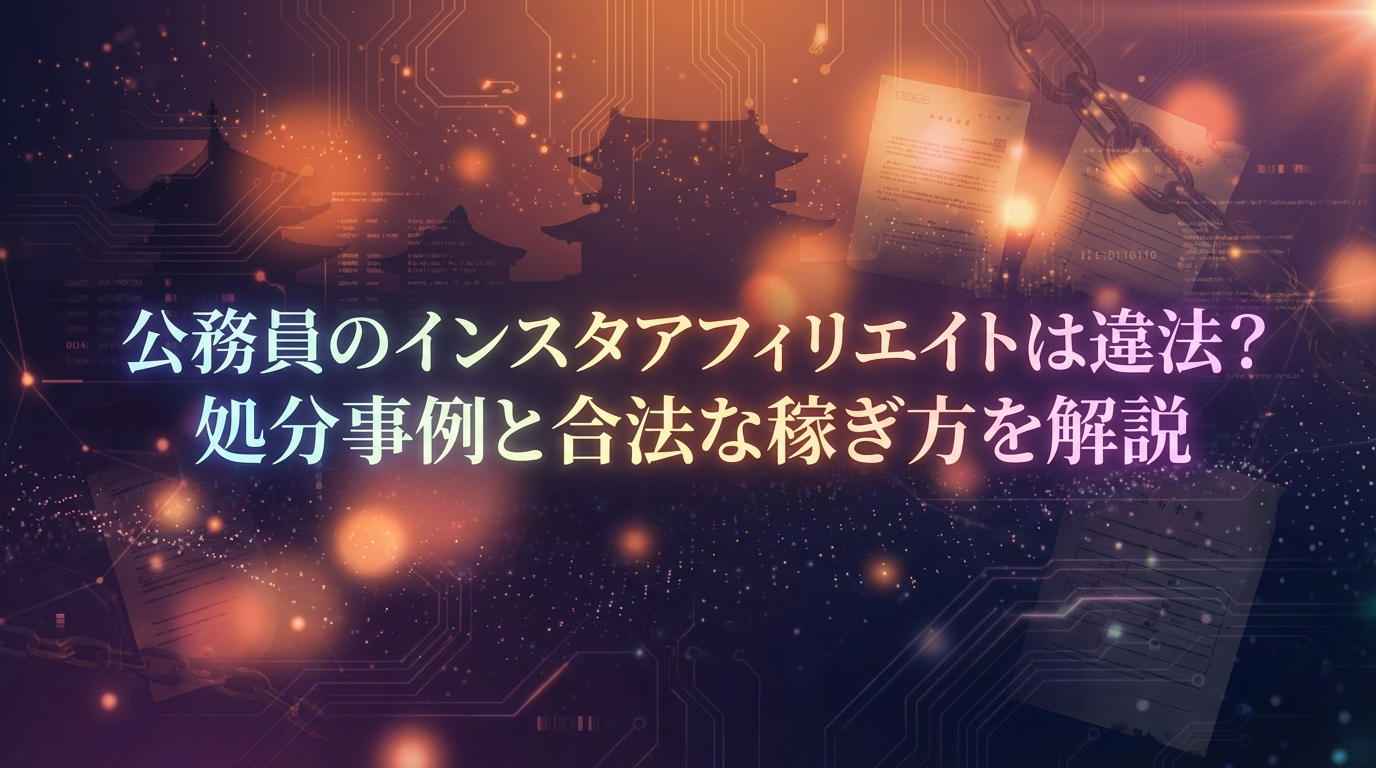 公務員のインスタアフィリエイトは違法？処分事例と合法な稼ぎ方を解説