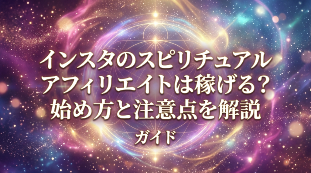 インスタのスピリチュアルアフィリエイトは稼げる？始め方と注意点を解説