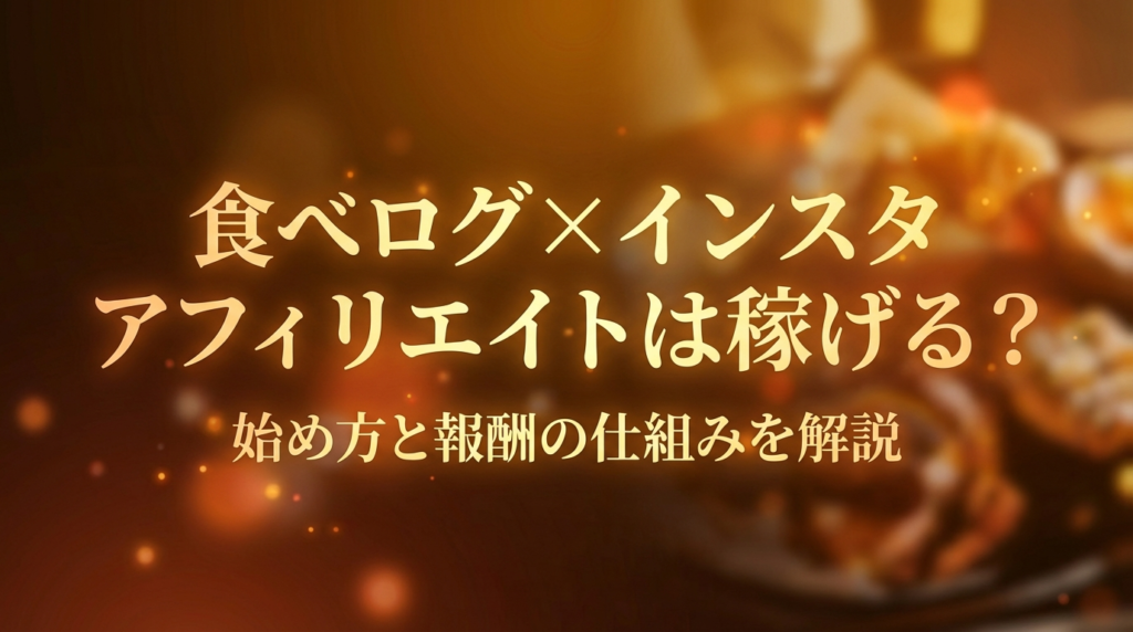 食べログ×インスタアフィリエイトは稼げる？始め方と報酬の仕組みを解説