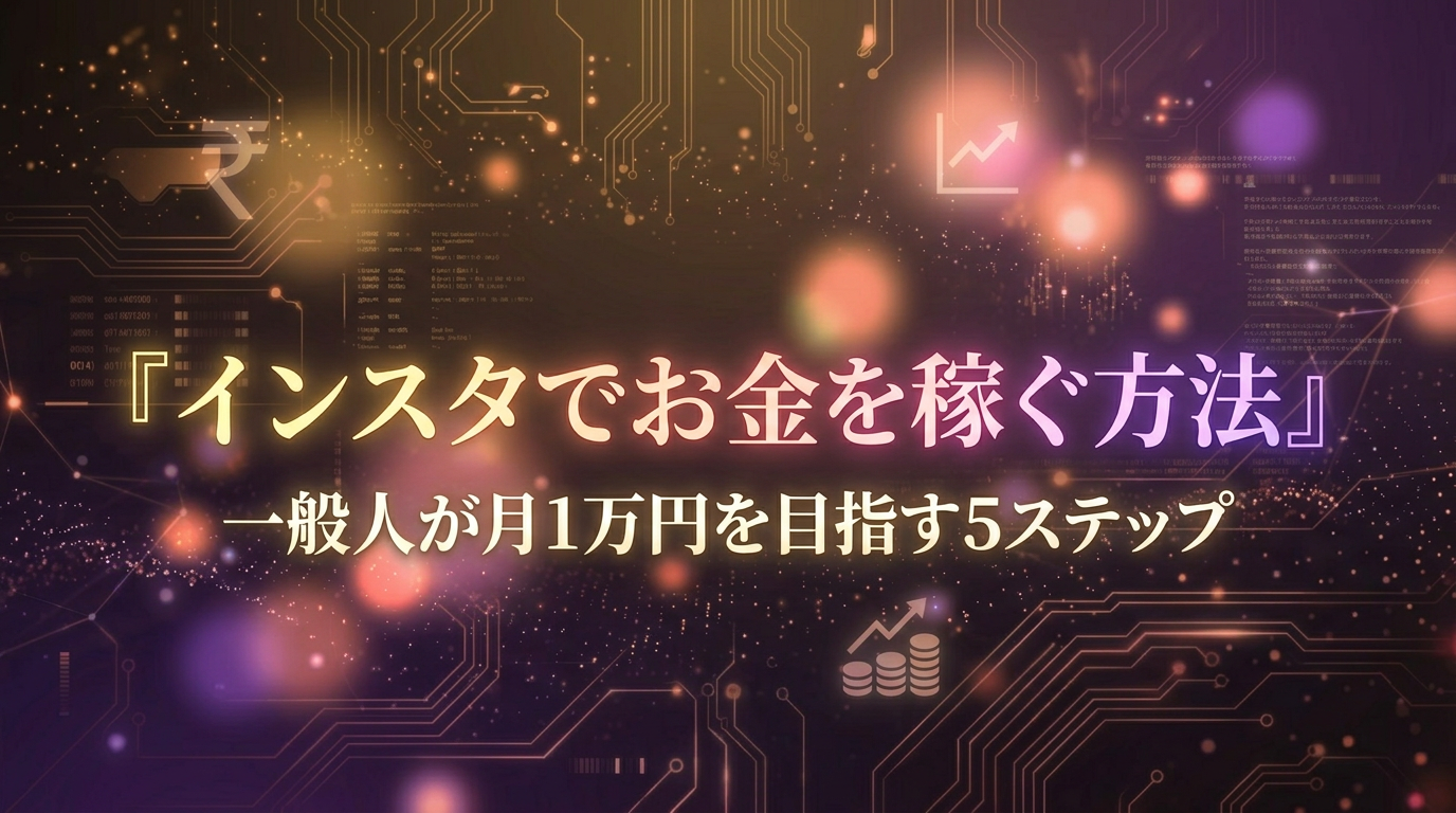 インスタでお金を稼ぐ方法｜一般人が月1万円を目指す5ステップ