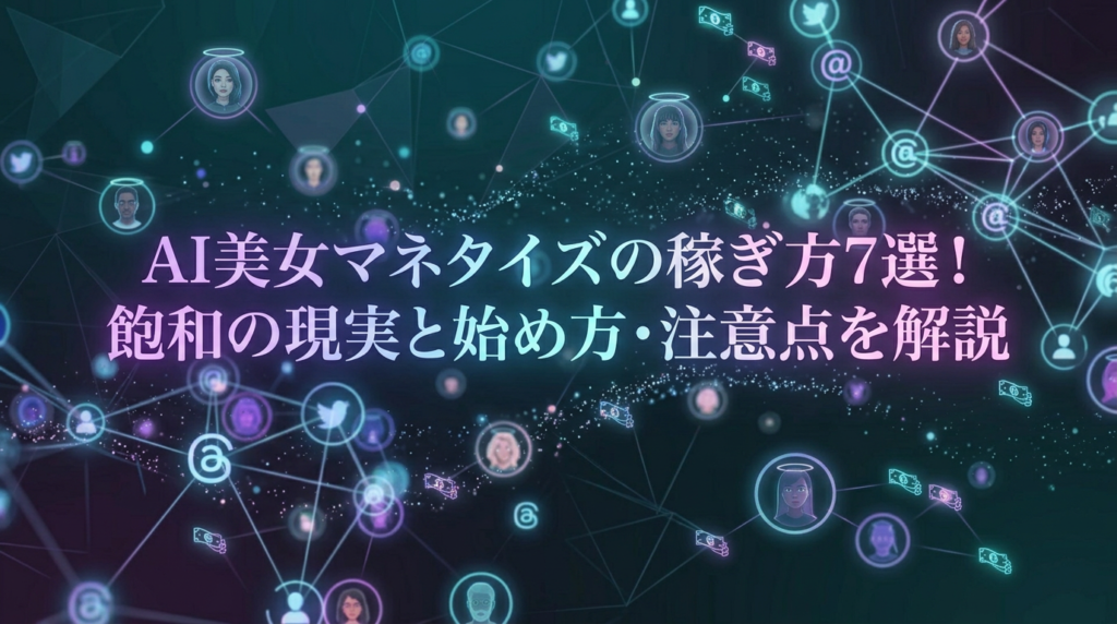 AI美女マネタイズの稼ぎ方7選！飽和の現実と始め方・注意点を解説