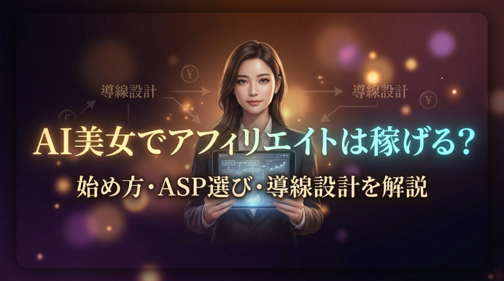 AI美女でアフィリエイトは稼げる？始め方・ASP選び・導線設計を解説