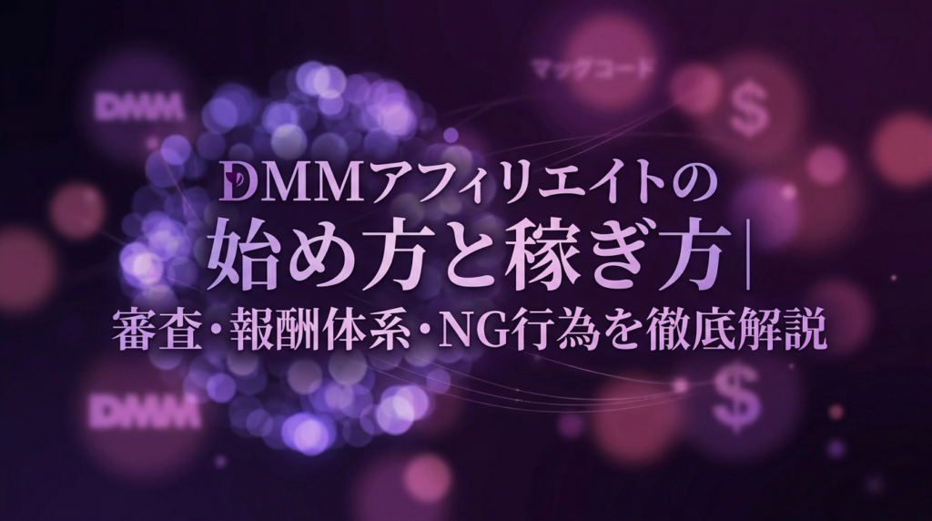 DMMアフィリエイトの始め方と稼ぎ方｜審査・報酬体系・NG行為を徹底解説