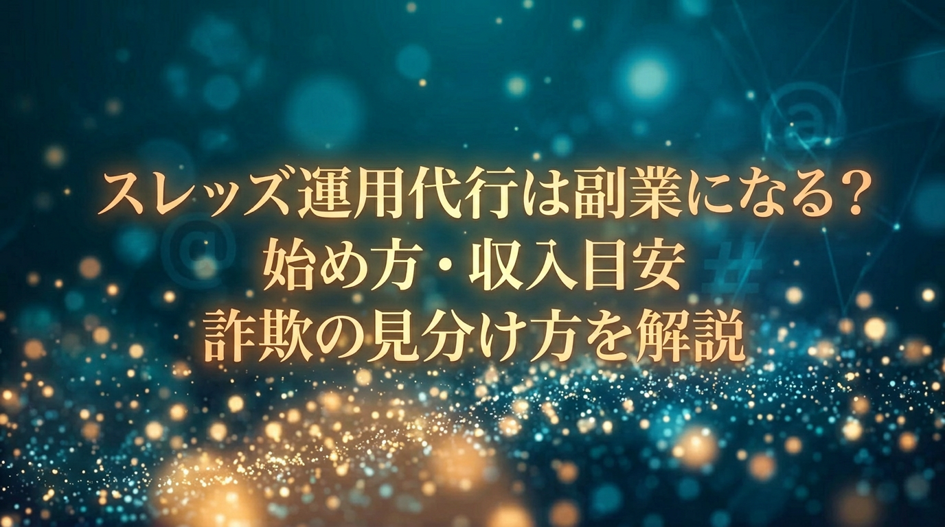 スレッズ運用代行は副業になる？始め方・収入目安・詐欺の見分け方を解説