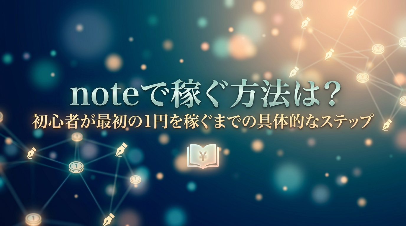 noteで稼ぐ方法は？初心者が最初の1円を稼ぐまでの具体的なステップ