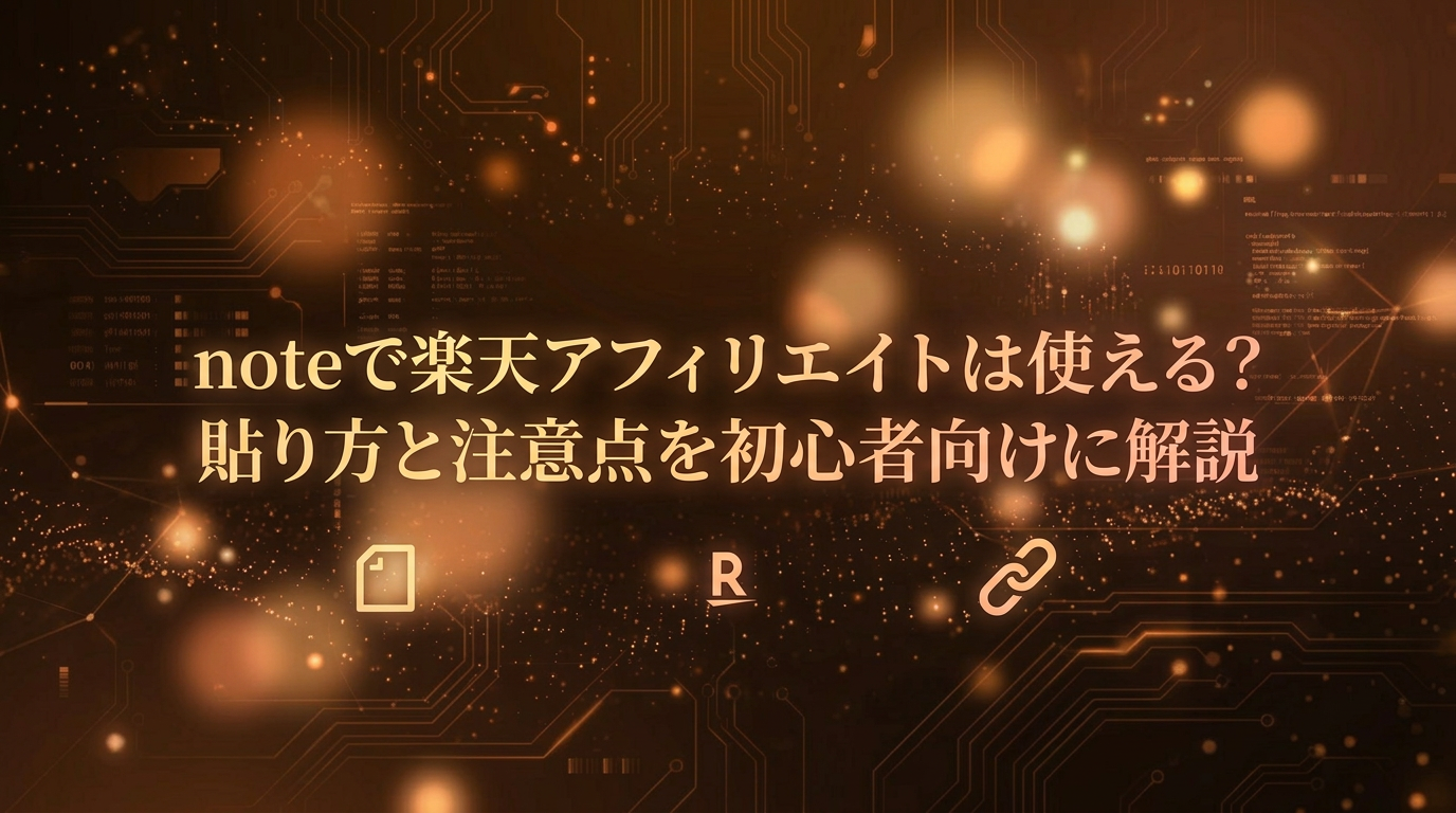 noteで楽天アフィリエイトは使える？貼り方と注意点を初心者向けに解説